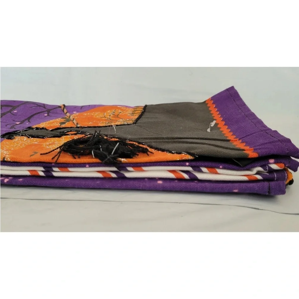 Rachel Zoe Halloween Kitchen Towel - Purple and Orange